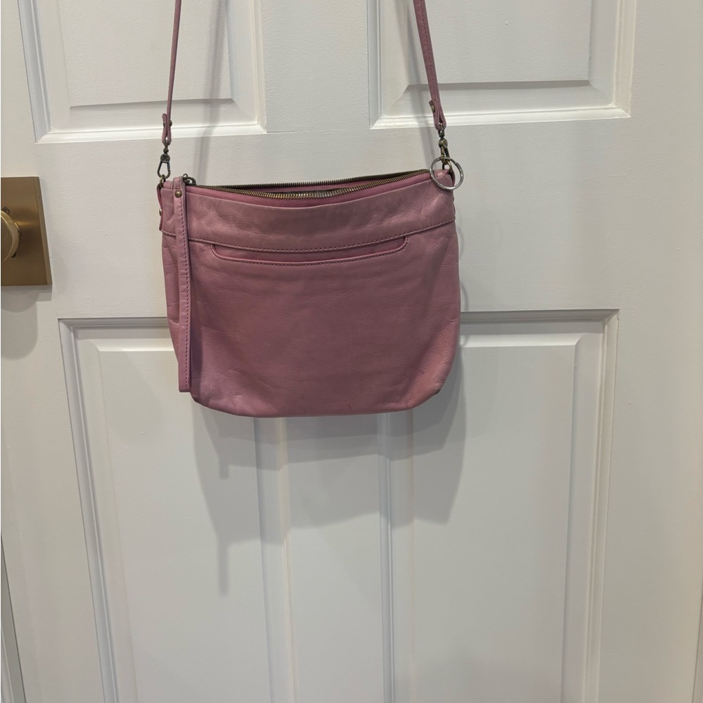 Lilac Leather Crossbody Bag